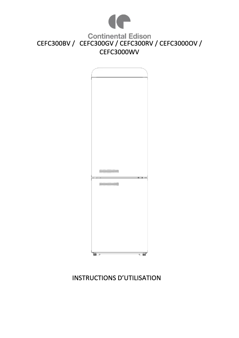 Page 1 de la notice Manuel utilisateur Continental Edison CEFC300RV
