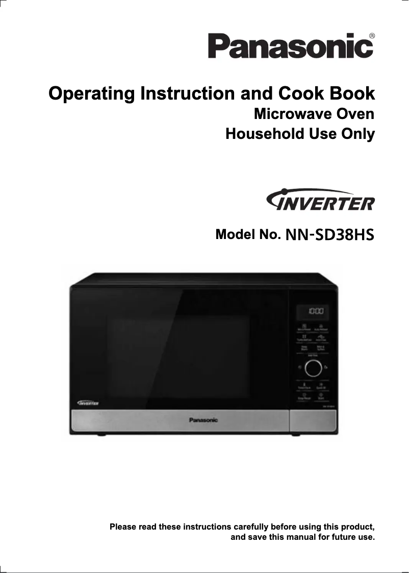 Page 1 de la notice Manuel utilisateur Panasonic Inverter NN-SD38HS