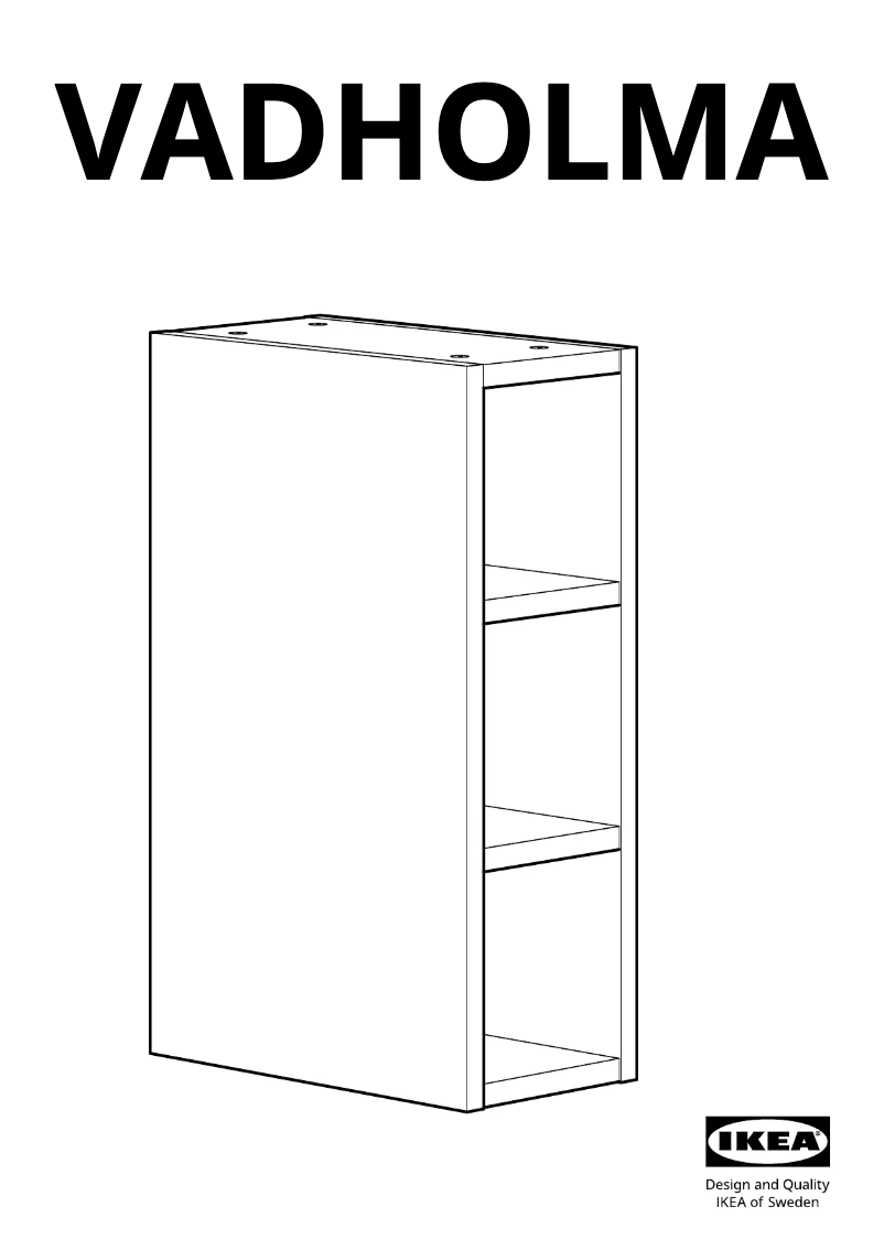Page 1 de la notice Manuel utilisateur Ikea VADHOLMA 603.743.41