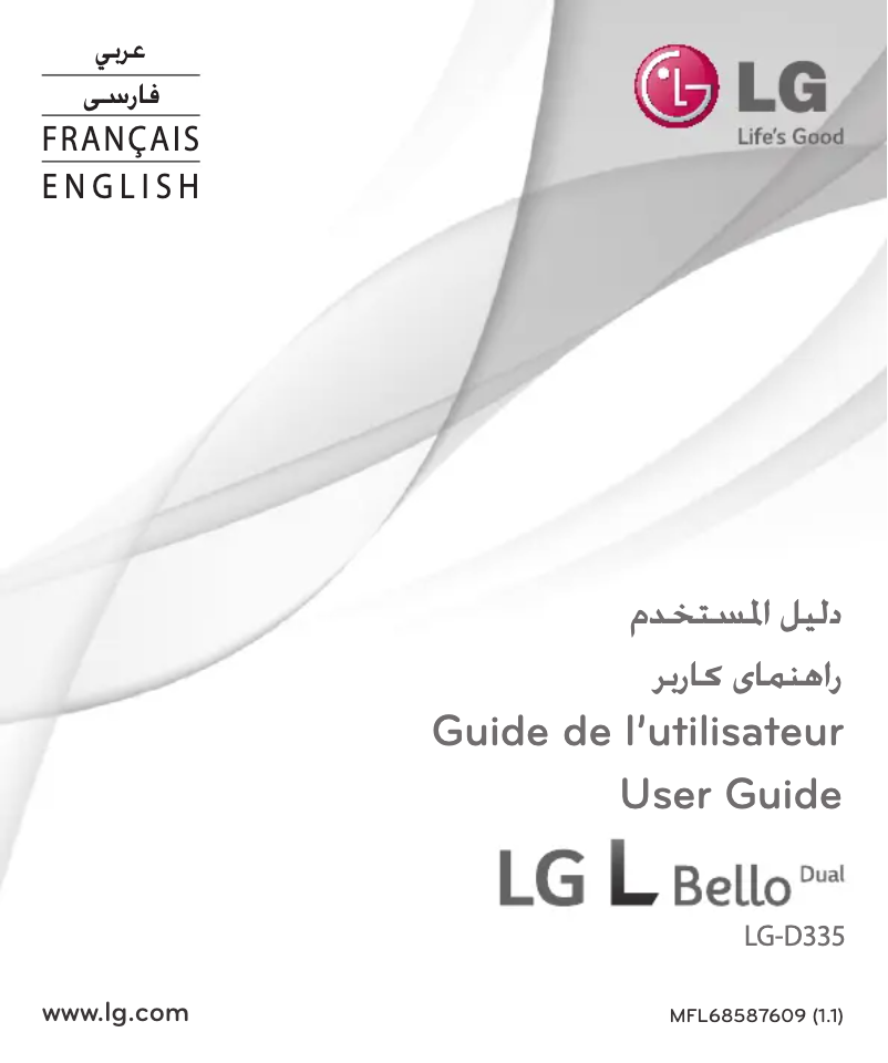 Page 1 de la notice Manuel utilisateur LG L Bello Dual