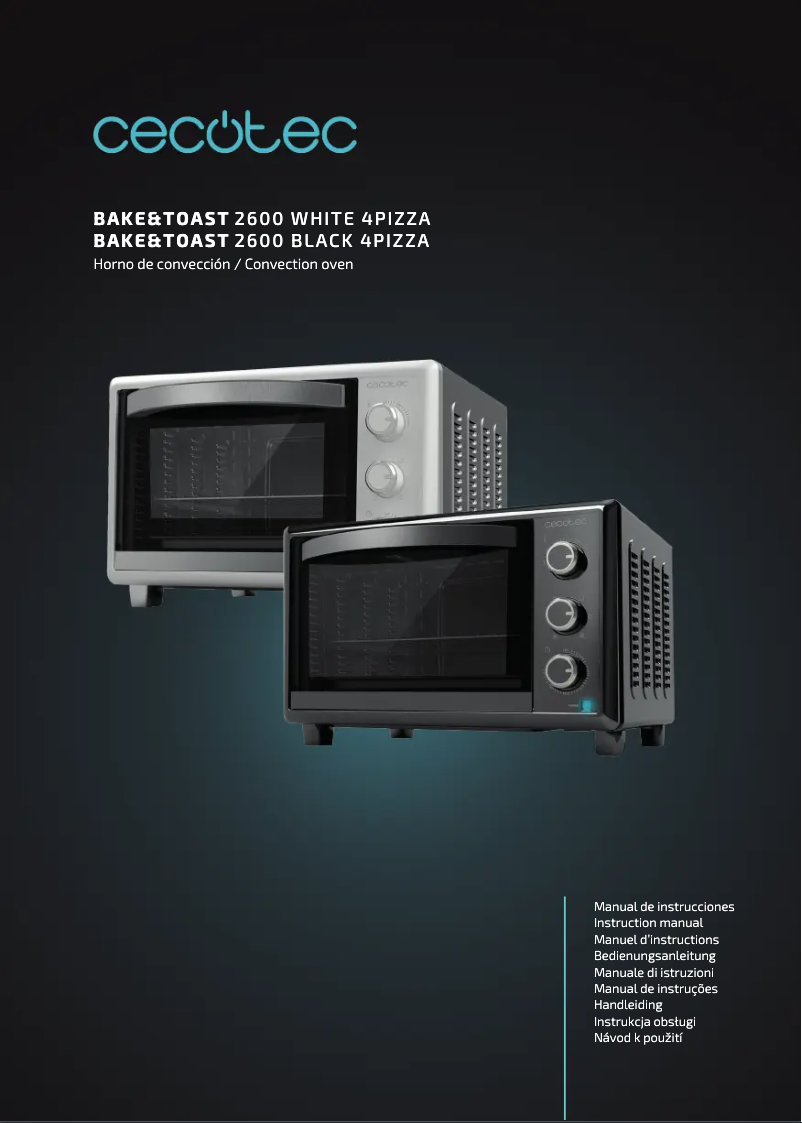 Página 1 del manual Manual de usuario Cecotec Bake&Toast 2600 4Pizza