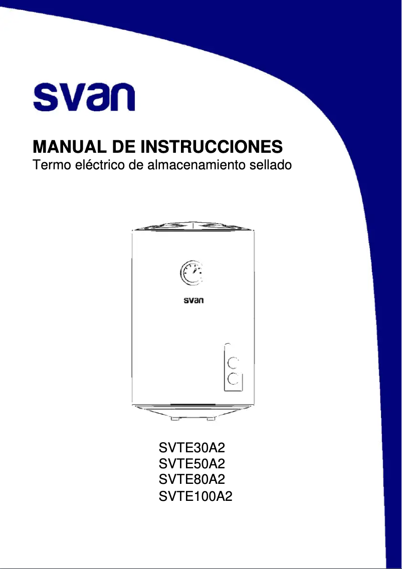 Page 1 de la notice Manuel utilisateur SVAN SVTE80A2