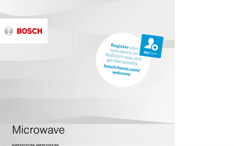 Page 1 of the manual User Manual Bosch HMT84G654M