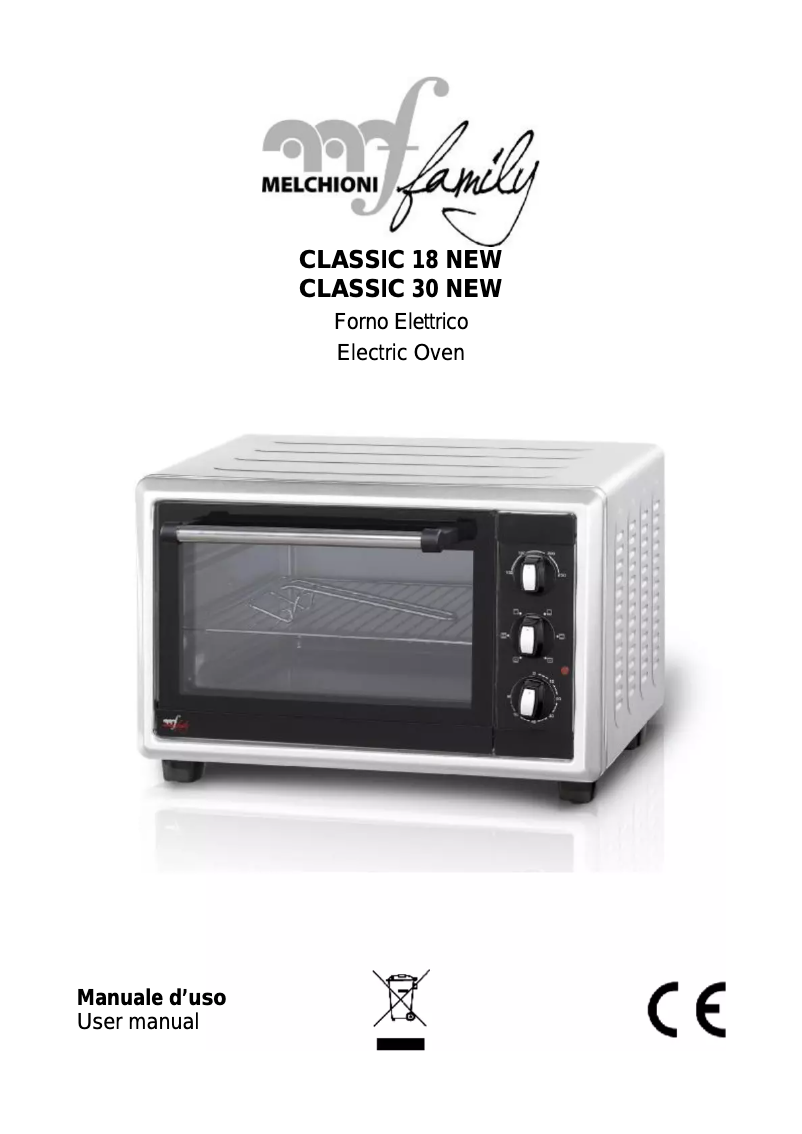 Página 1 del manual Manual de usuario Melchioni Classic New 30