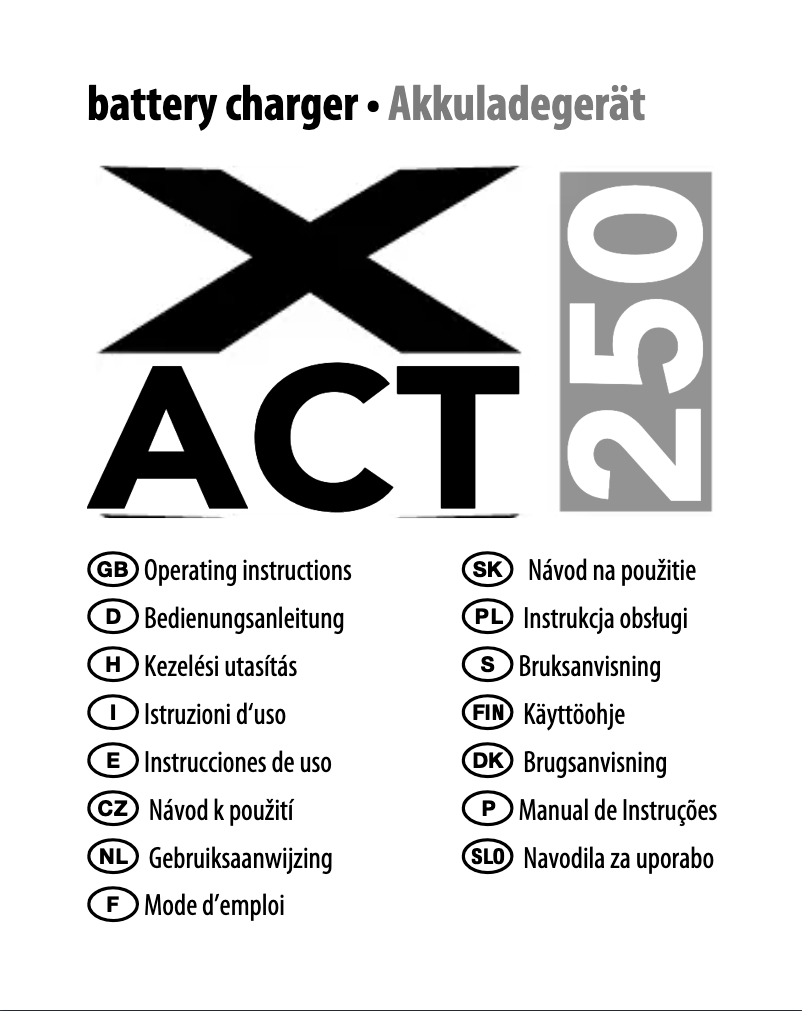 Page 1 of the manual User Manual Ansmann XACT250