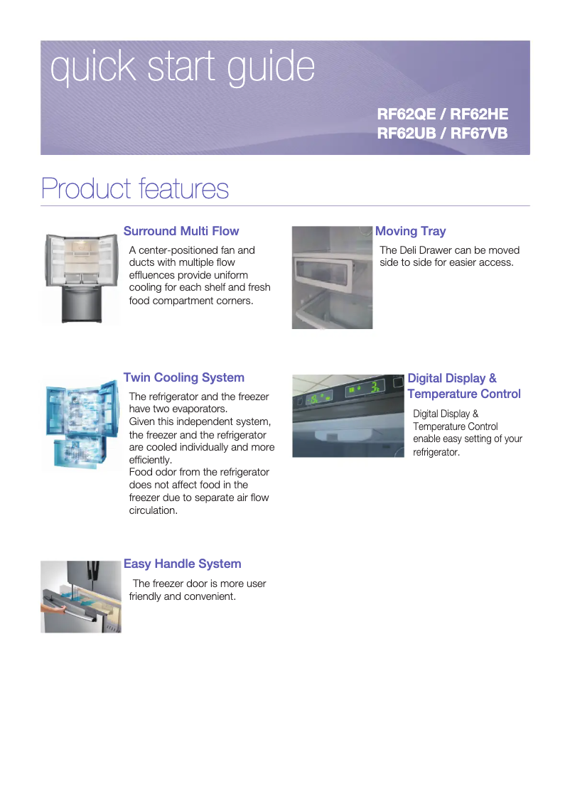 Page n°1 - Manuel utilisateur Samsung RF 62 HEPN1