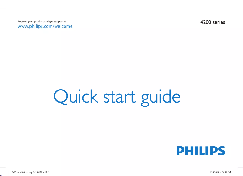 Page n°1 - Guide de démarrage rapide Philips 24PFL4208T