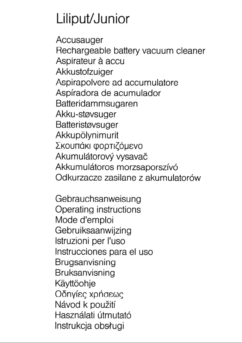 Página 1 del manual Manual de usuario AEG Junior 2