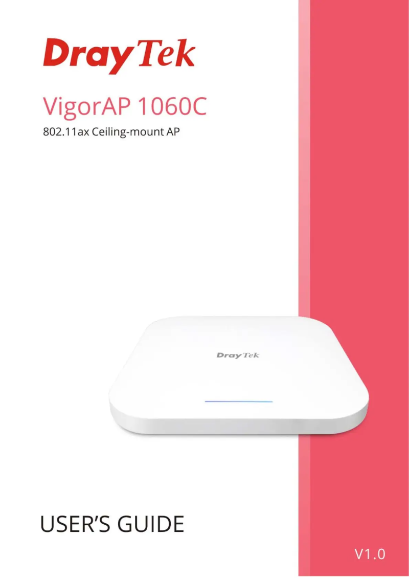 Page 1 de la notice Manuel utilisateur Draytek VigorAP 1060C