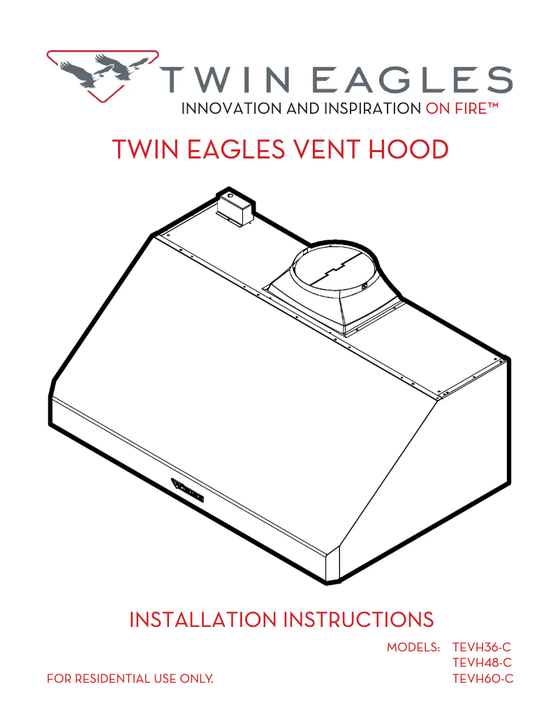 Page 1 de la notice Manuel utilisateur Twin Eagles TEVH60-C