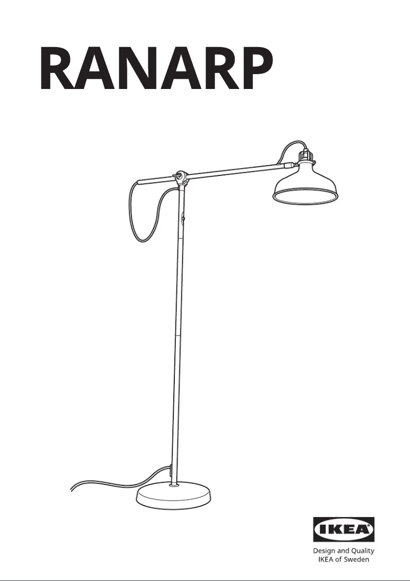 Page 1 de la notice Manuel utilisateur Ikea RANARP 205.327.95