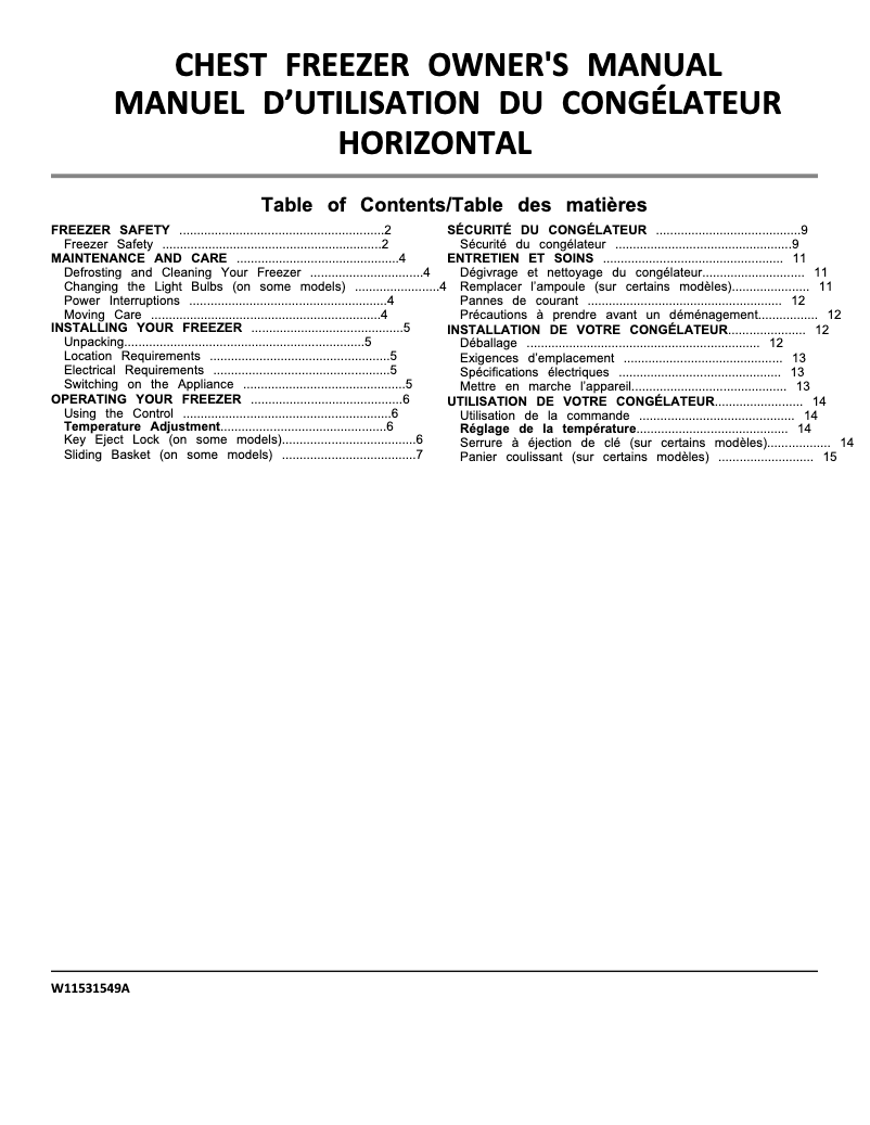 Page 1 de la notice Manuel utilisateur Maytag MZC5216LW