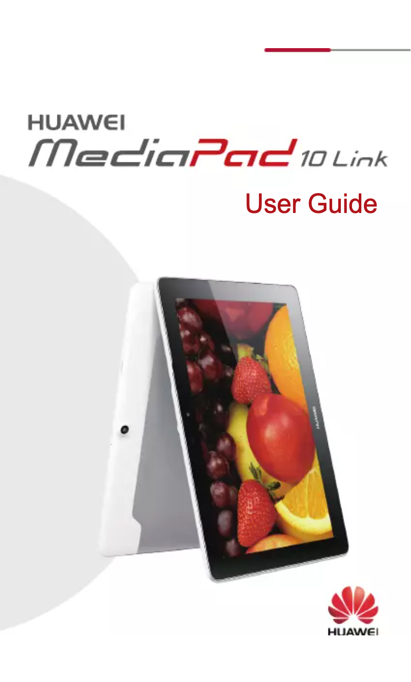 Page 1 de la notice Manuel utilisateur Huawei MediaPad 10 Link