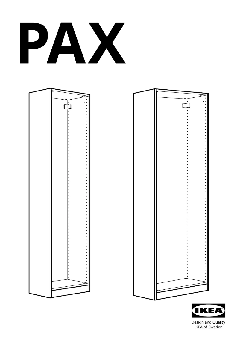 Page 1 de la notice Manuel utilisateur Ikea PAX 902.145.63