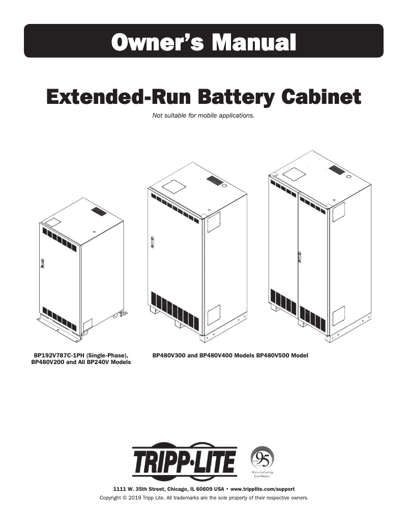 Page 1 de la notice Manuel utilisateur Tripp Lite EBP240V6003NB