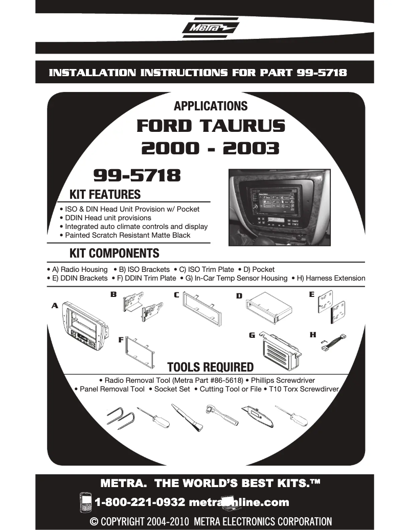 Página 1 del manual Manual de usuario Metra 99-5718