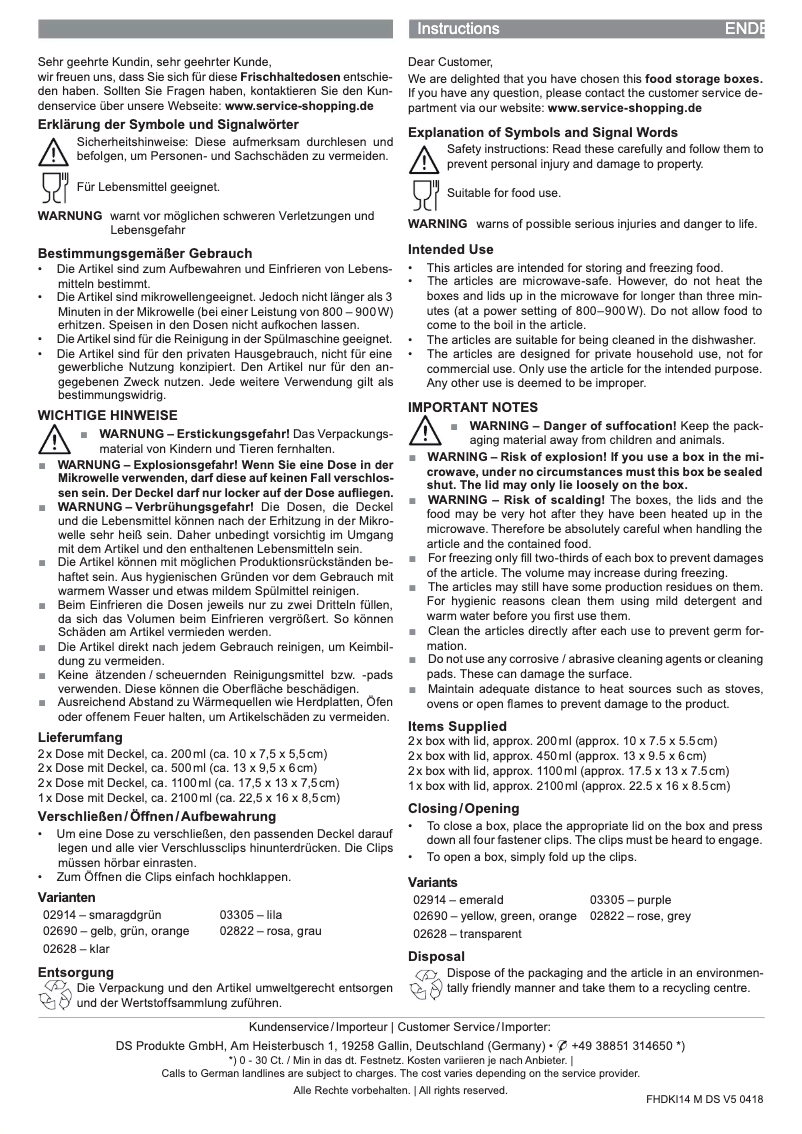 Page 1 de la notice Manuel utilisateur Gourmetmaxx 02824