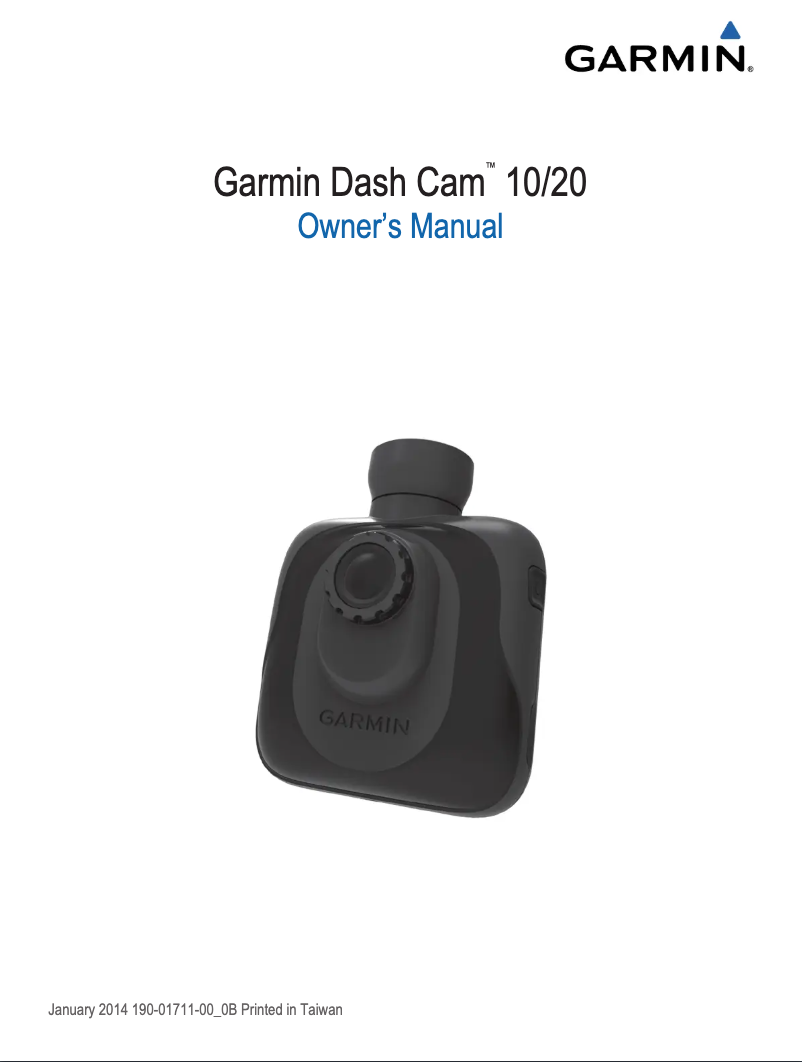 Página 1 del manual Manual de usuario Garmin Dash Cam 10