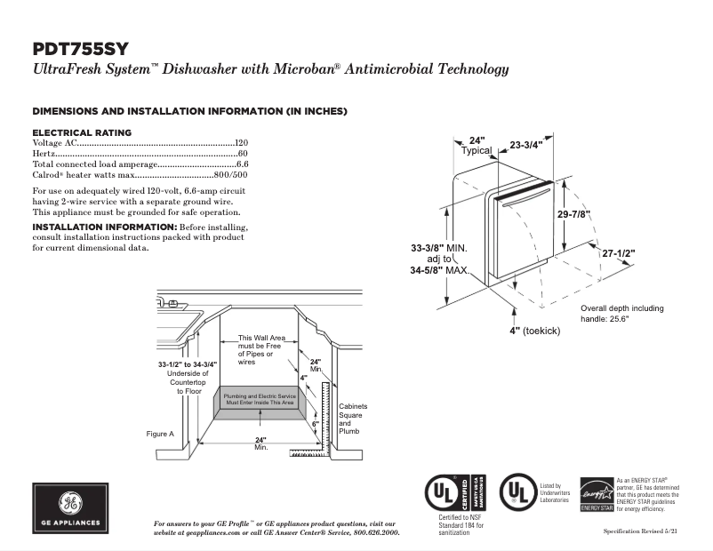 Image de la première page du manuel de l'appareil PDT755SYRFS