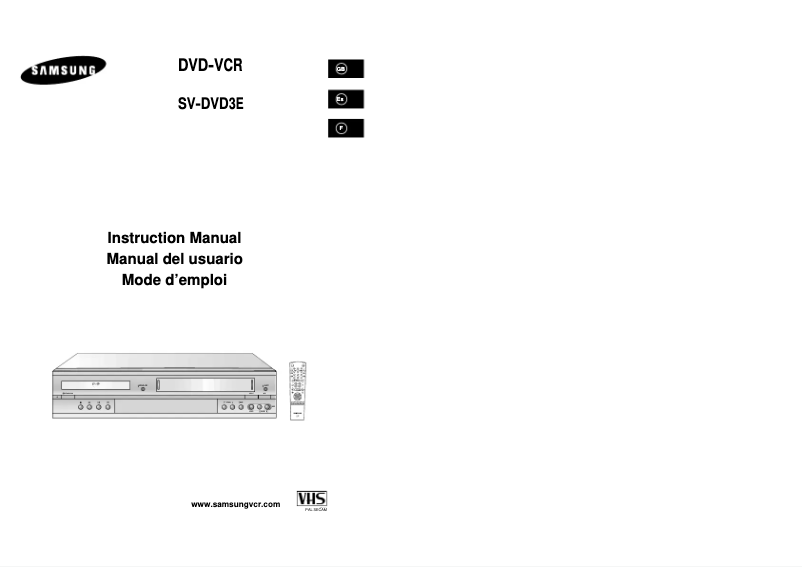 Página 1 del manual Manual de usuario Samsung SV-DVD3EV