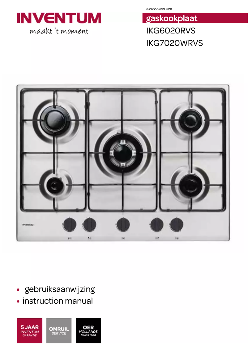 Page 1 de la notice Manuel utilisateur Inventum IKG7020
