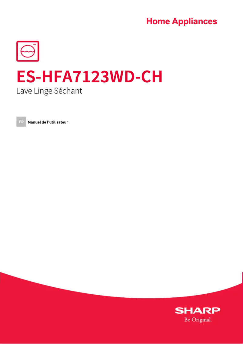 Página 1 del manual Manual de usuario Sharp ES-HFA7123WD-CH