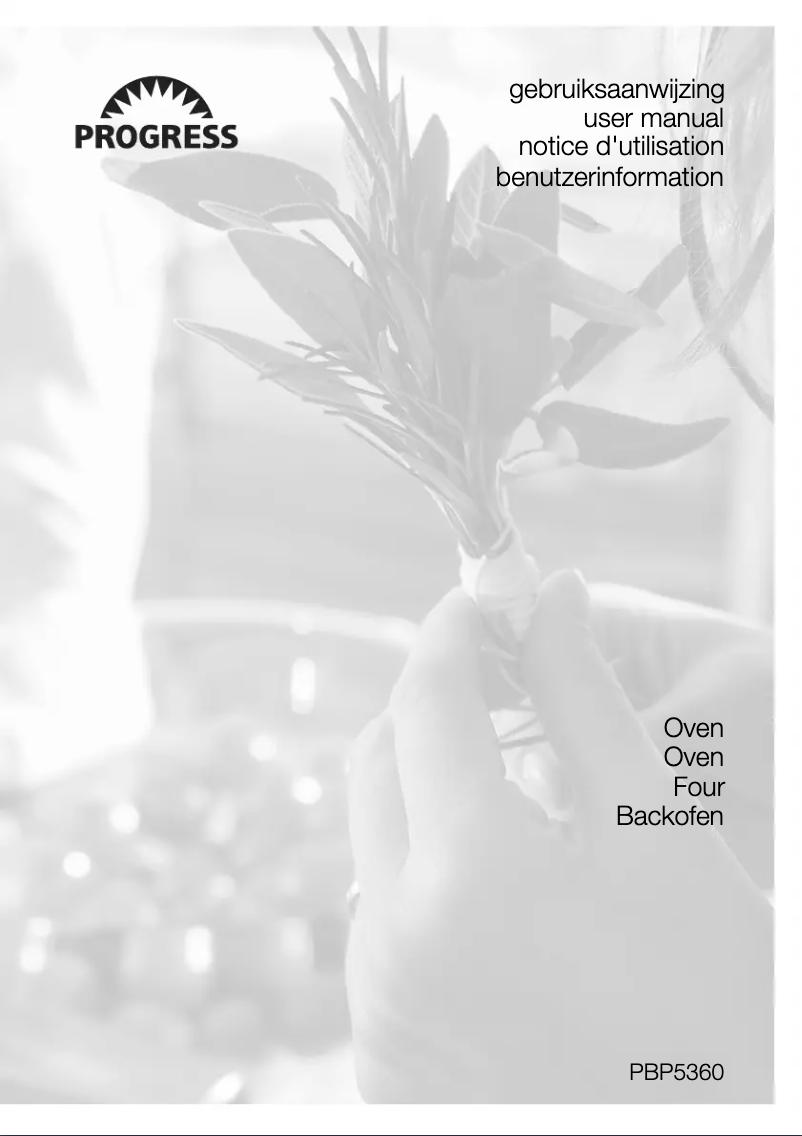 Page 1 de la notice Manuel utilisateur Progress PBP5360X