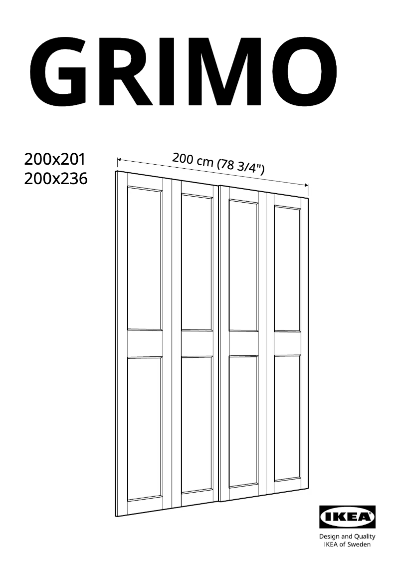 Page 1 de la notice Manuel utilisateur Ikea GRIMO 205.215.32