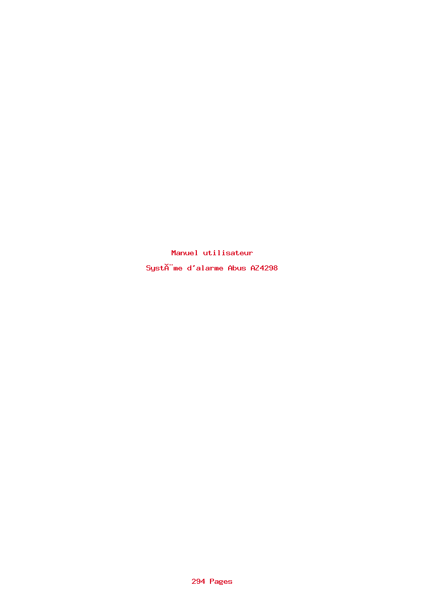 Page 1 de la notice Manuel utilisateur Abus AZ4298