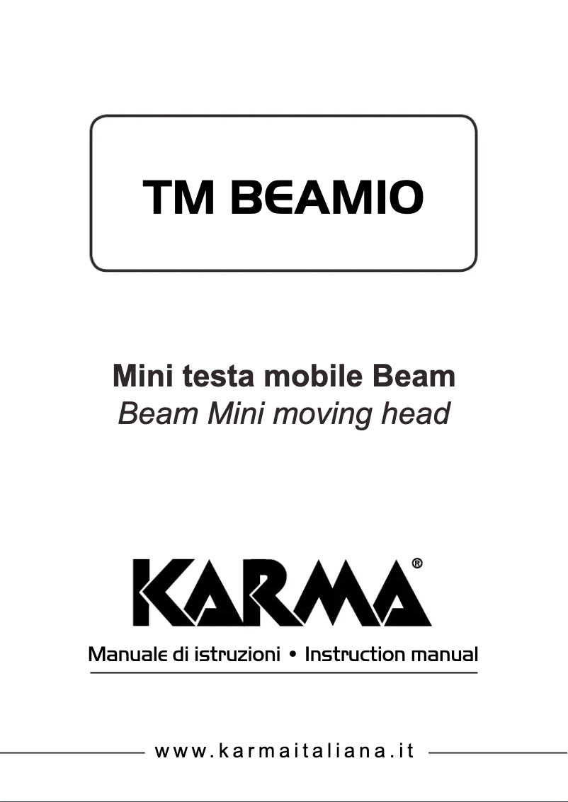 Page 1 de la notice Manuel utilisateur Karma TM BEAM10