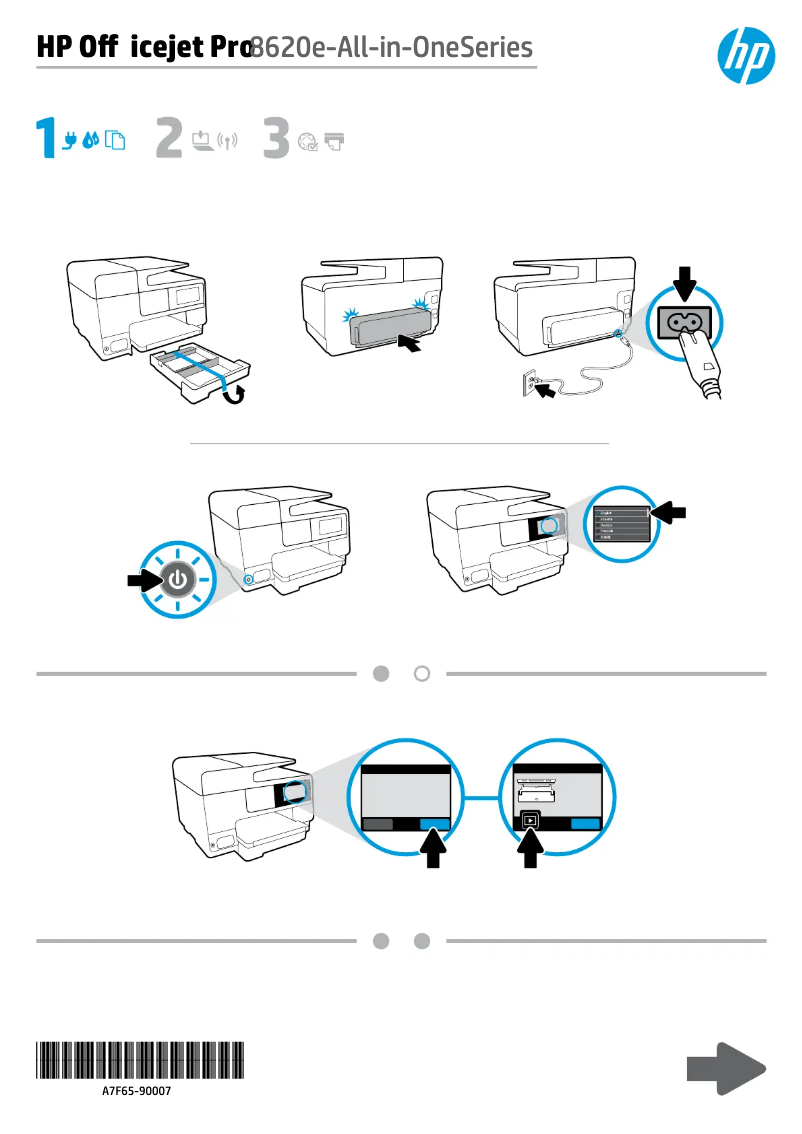 Página 1 del manual Guía de instalación HP Officejet Pro 8620