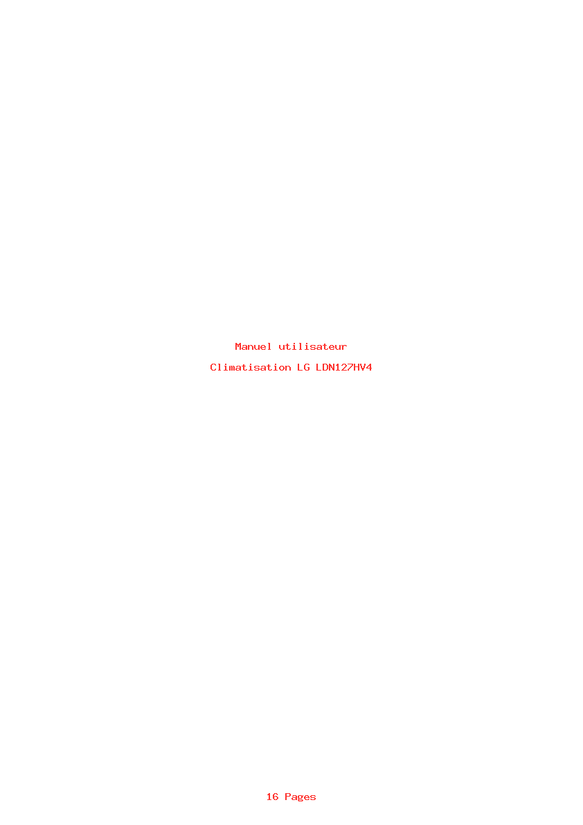 Page 1 de la notice Manuel utilisateur LG LDN127HV4