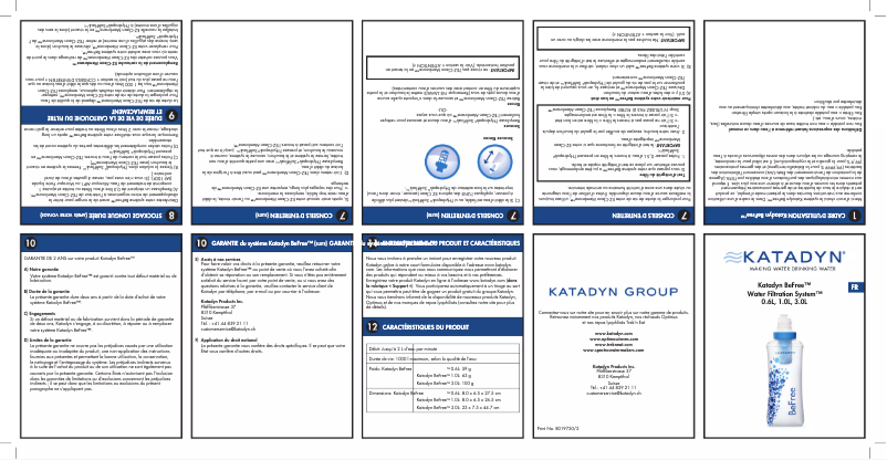 Página 1 del manual Manual de usuario Katadyn BeFree