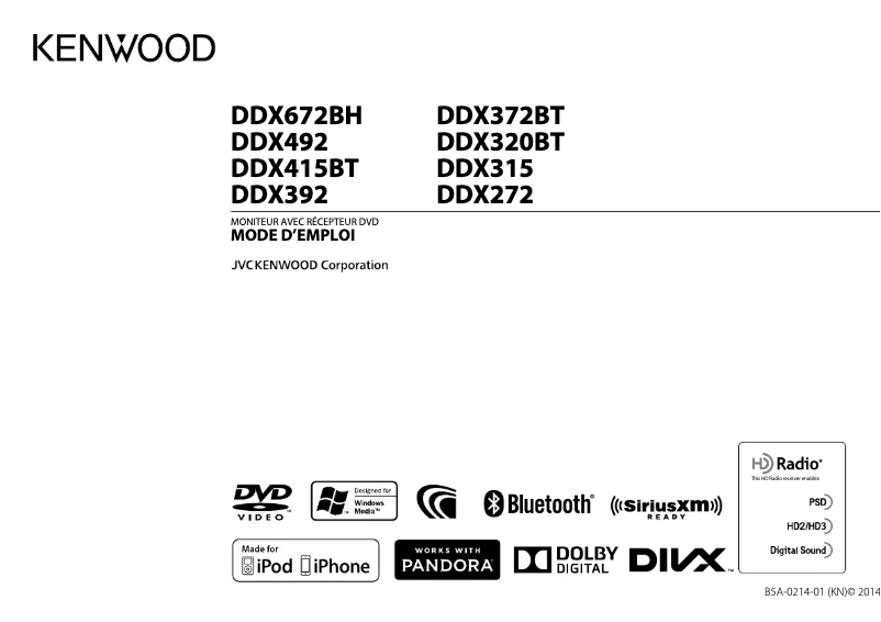 Página 1 del manual Manual de usuario Kenwood DDX392