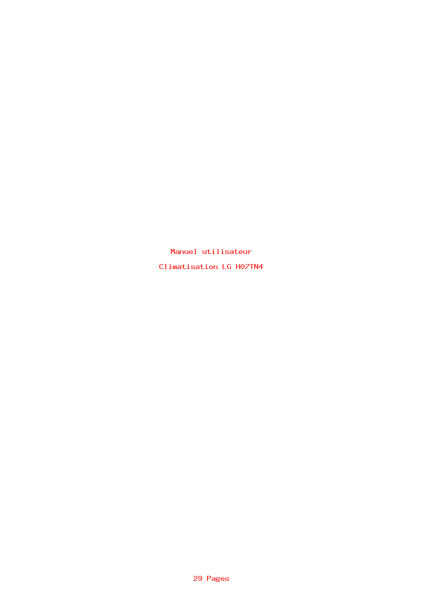 Page 1 de la notice Manuel utilisateur LG H07TN4