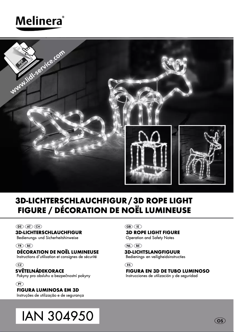 Page 1 de la notice Manuel utilisateur Melinera HG05418