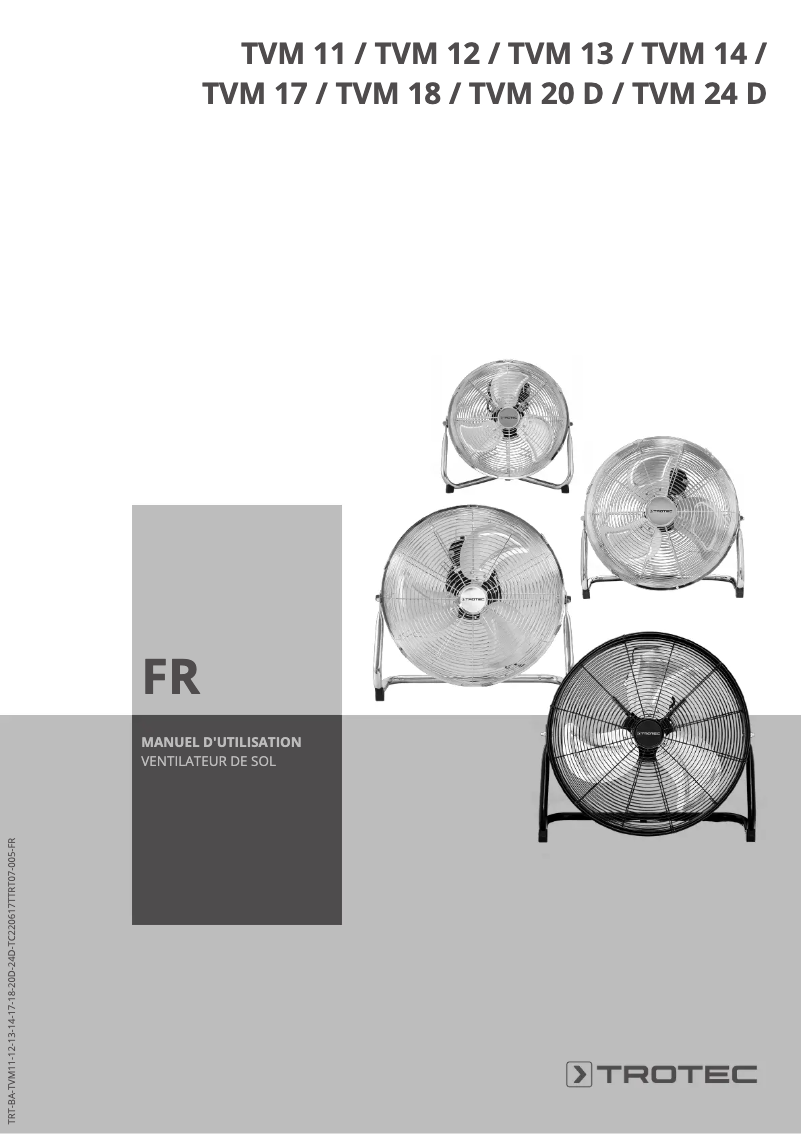 Page 1 de la notice Manuel utilisateur Trotec TVM 24 D