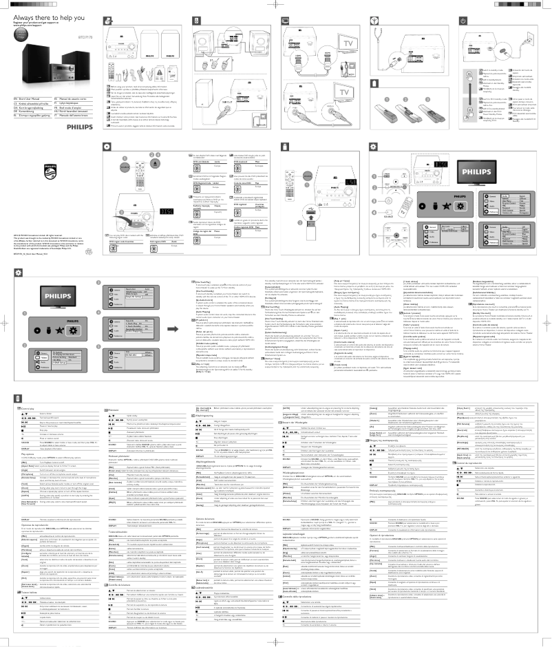 Page 1 de la notice Manuel utilisateur Philips BTD7170
