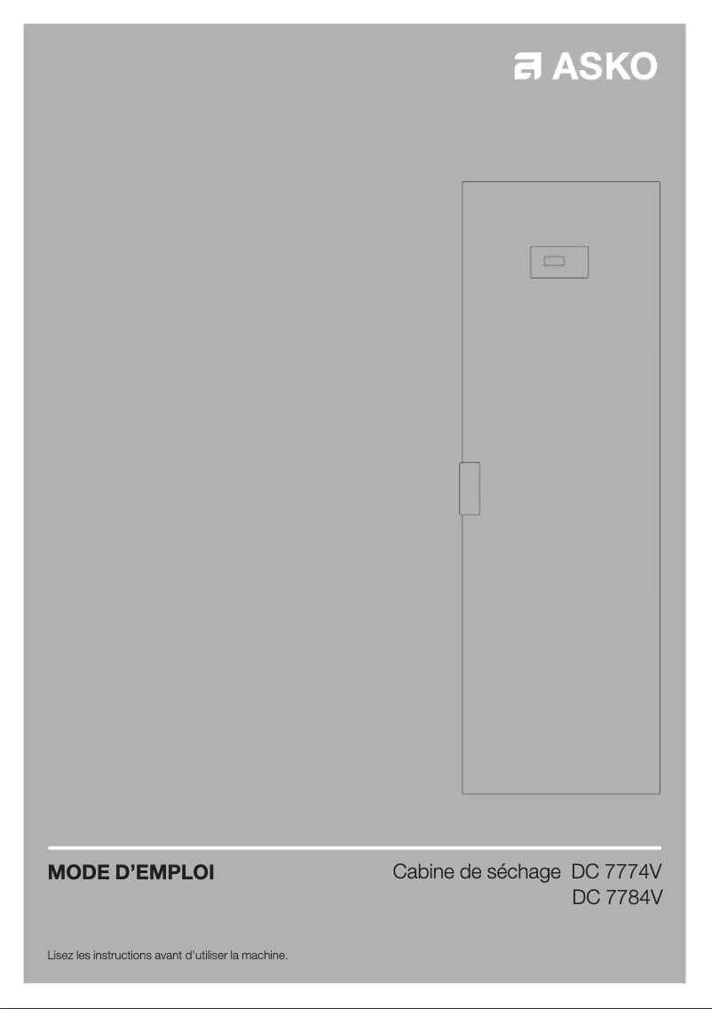 Page 1 de la notice Fiche technique Asko DC7784V.W