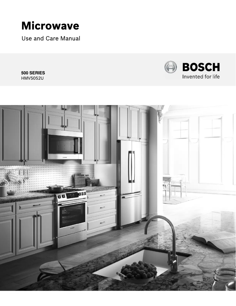 Page 1 of the manual User Manual Bosch HMV5052U