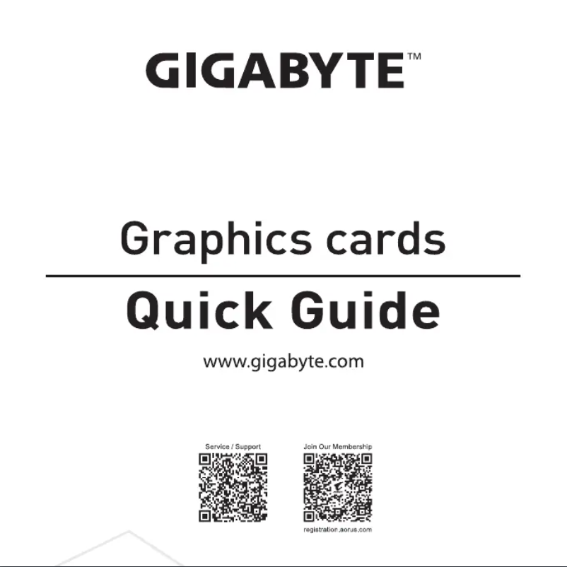 Page 1 de la notice Manuel utilisateur Gigabyte GeForce RTX 4080 16GB AERO