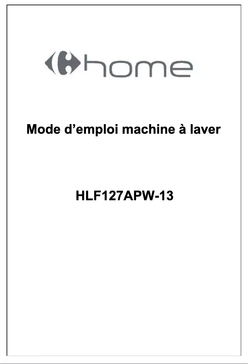 Página 1 del manual Manual de usuario Carrefour Home HLF127APW-13