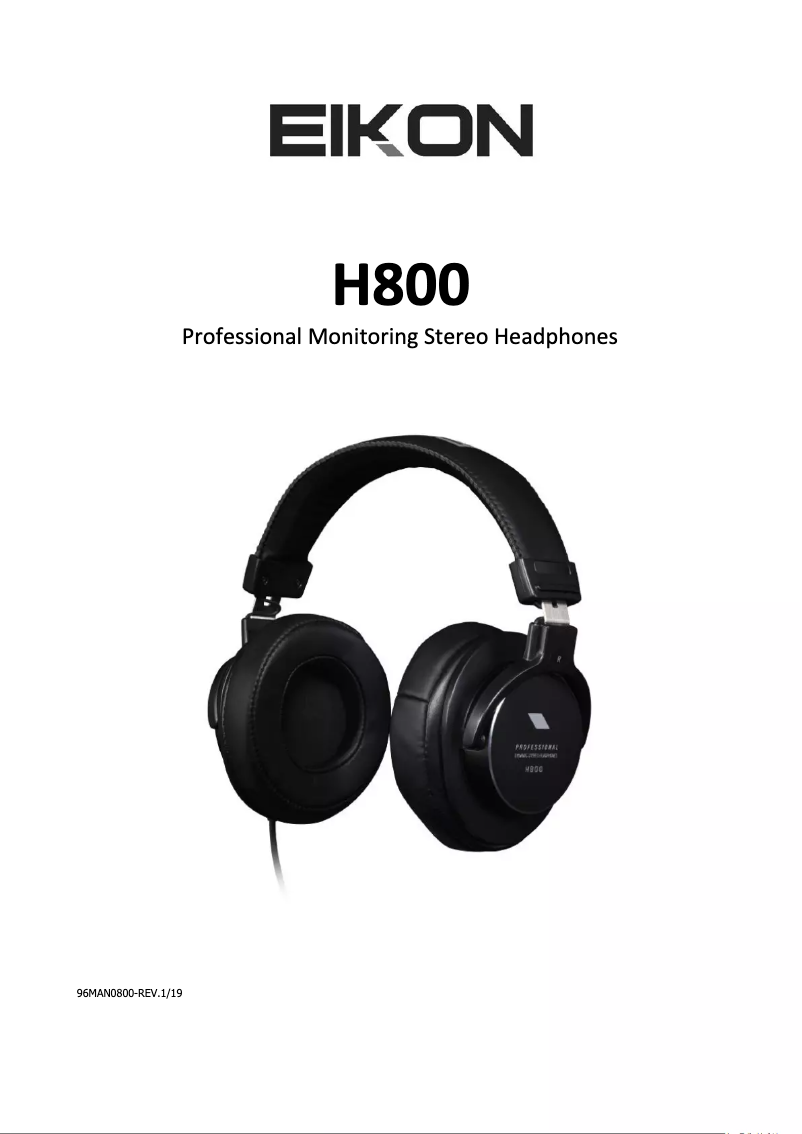 Página 1 del manual Manual de usuario Eikon H800