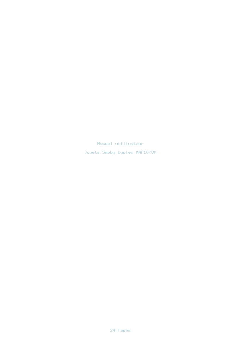Page 1 de la notice Manuel utilisateur Smoby Duplex AAP1678A