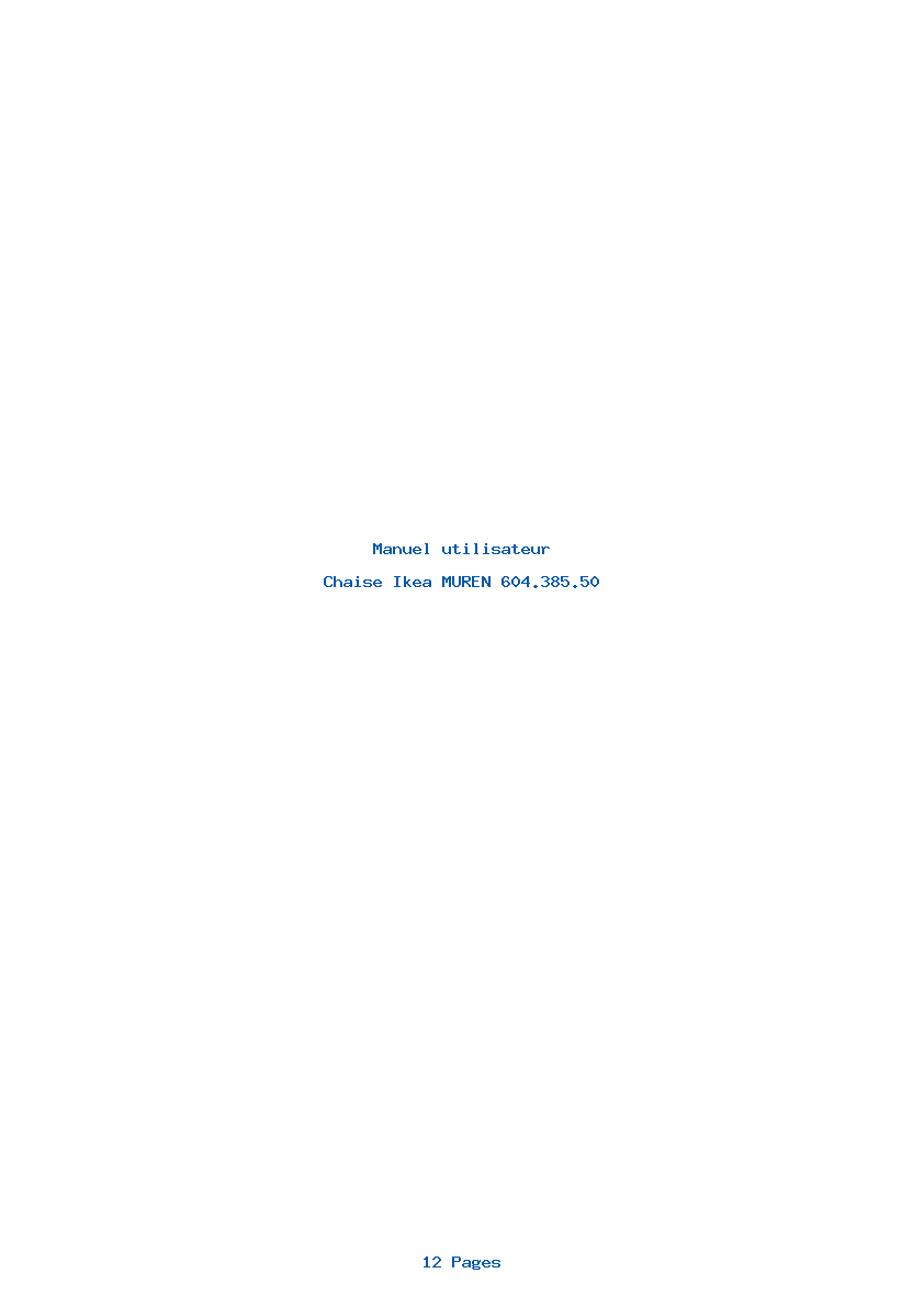 Page 1 de la notice Manuel utilisateur Ikea MUREN 604.385.50