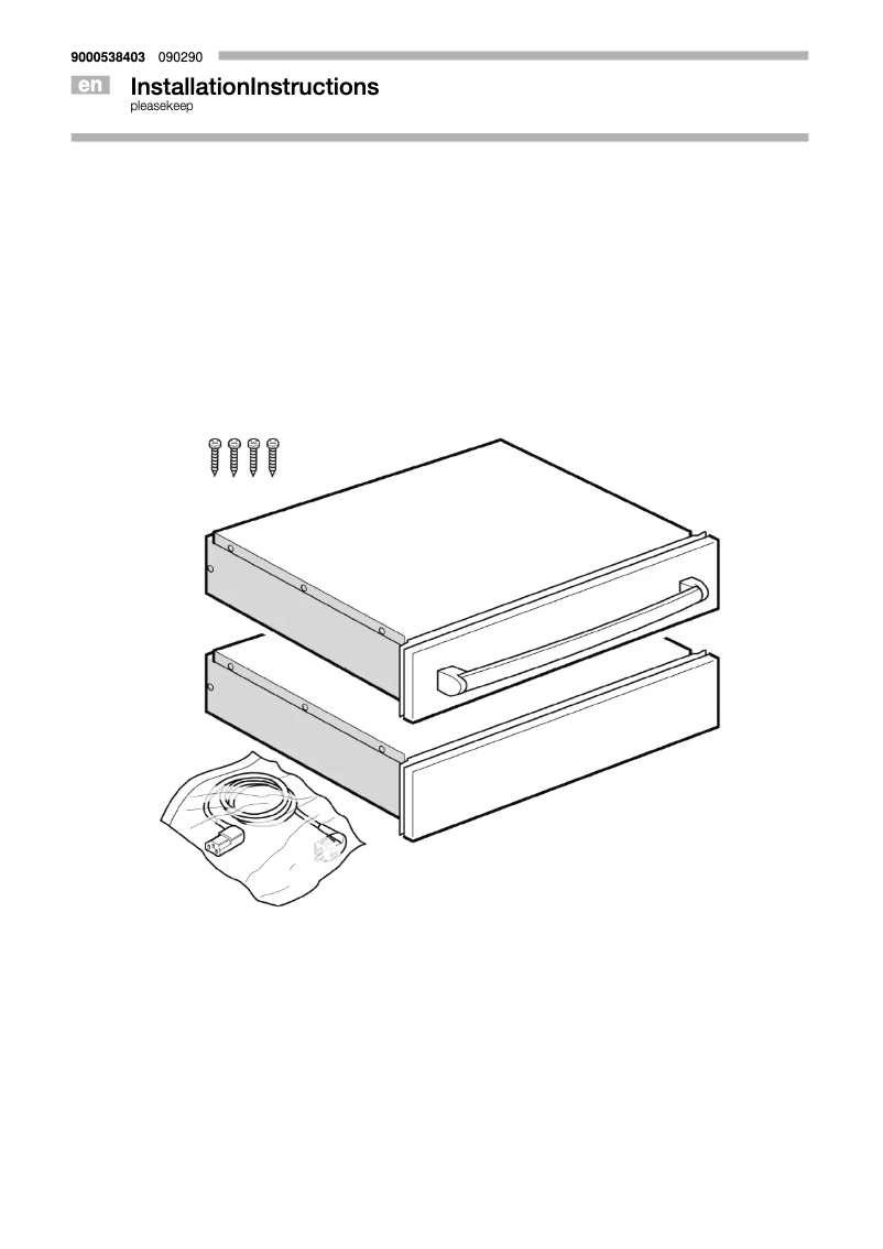 Page 1 de la notice Guide d'installation Neff N21H40S3GB