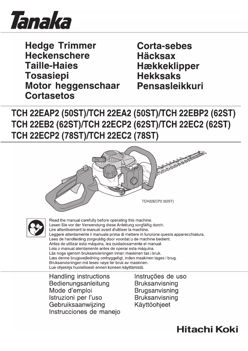 Page 1 de la notice Manuel utilisateur Tanaka TCH 22EA2