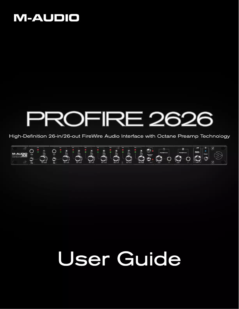 Page 1 de la notice Manuel utilisateur Pinnacle ProFire 2626