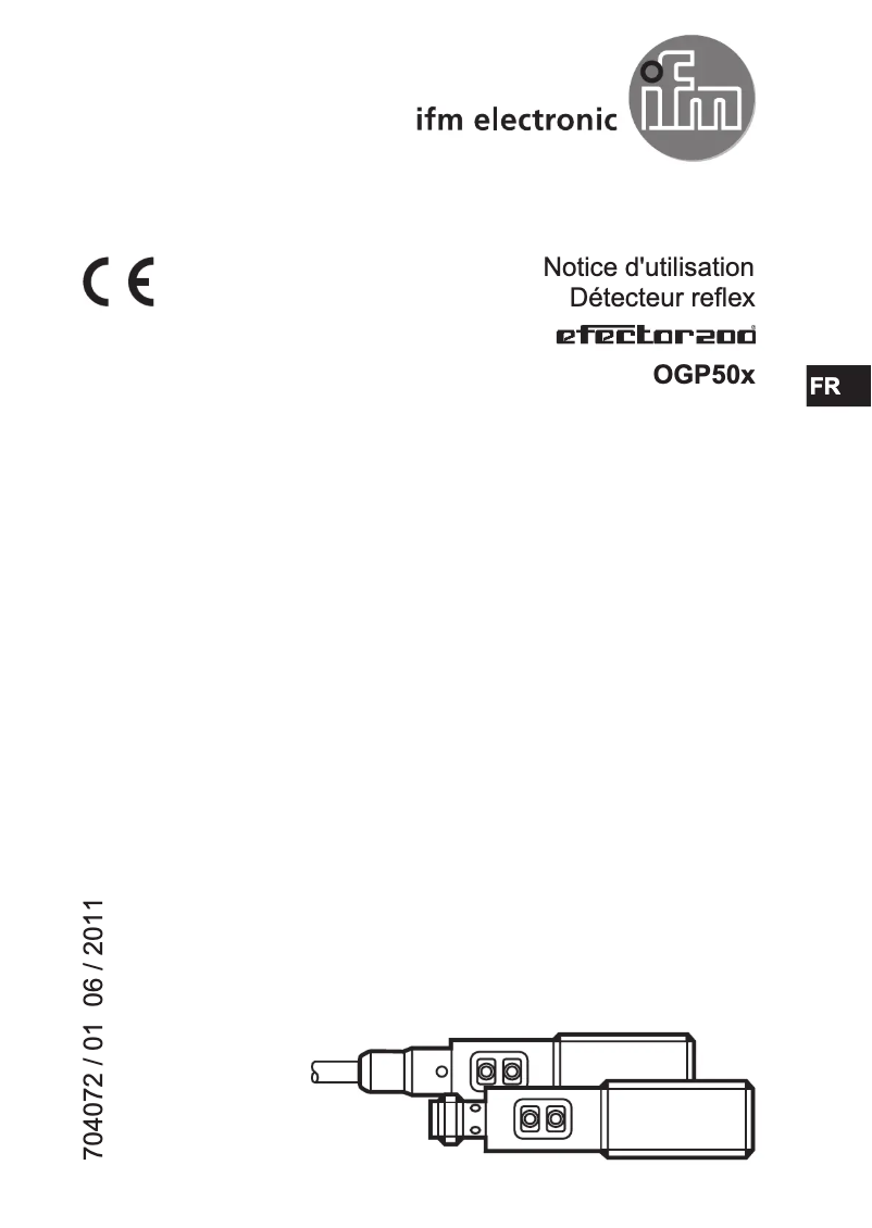 Page 1 de la notice Manuel utilisateur IFM OGP501