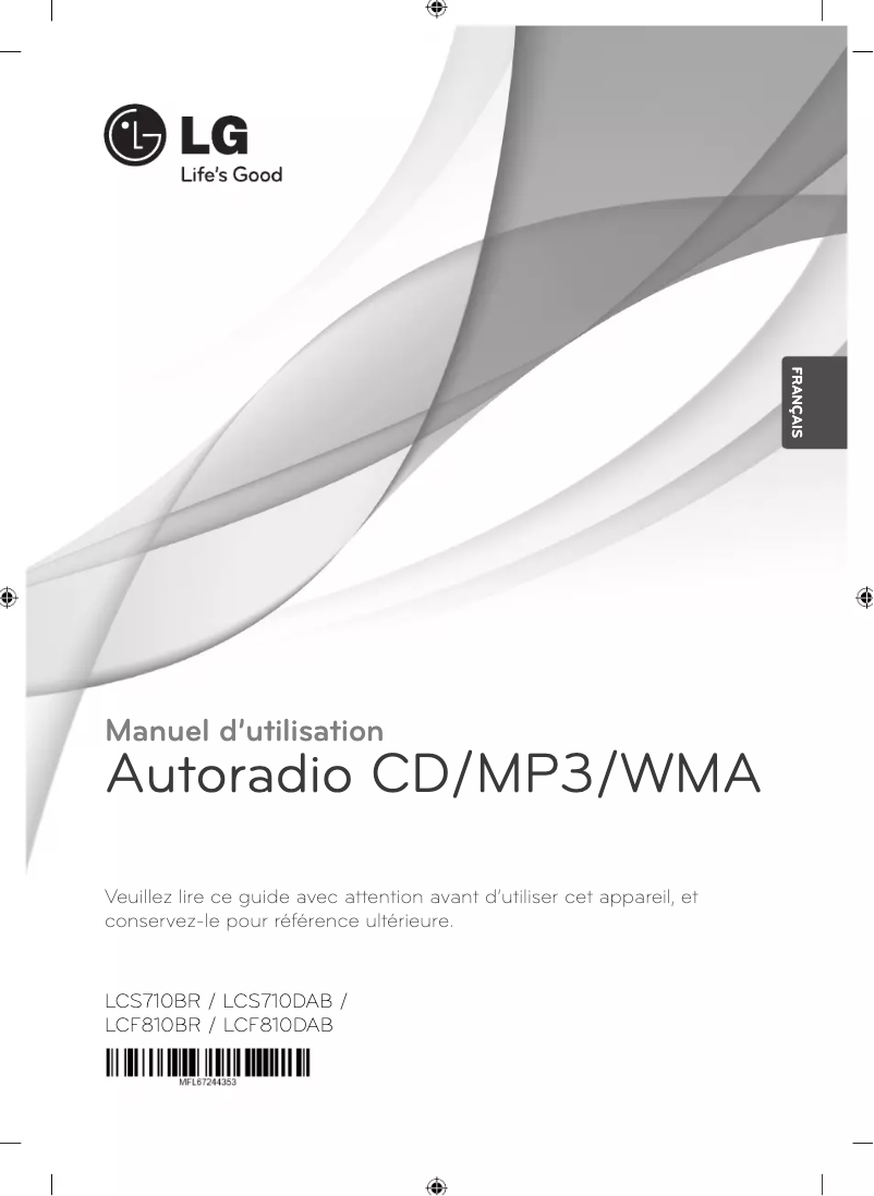 Page 1 de la notice Manuel utilisateur LG LCS710BR
